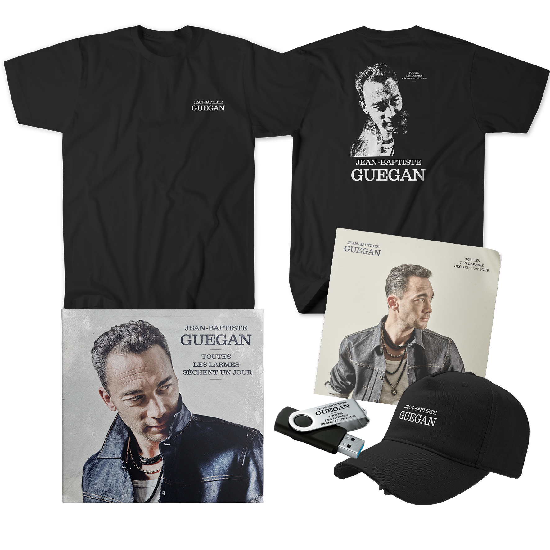SUPERPACK CD + CLÉ USB + T-SHIRT + CASQUETTE + POSTER DÉDICACÉ